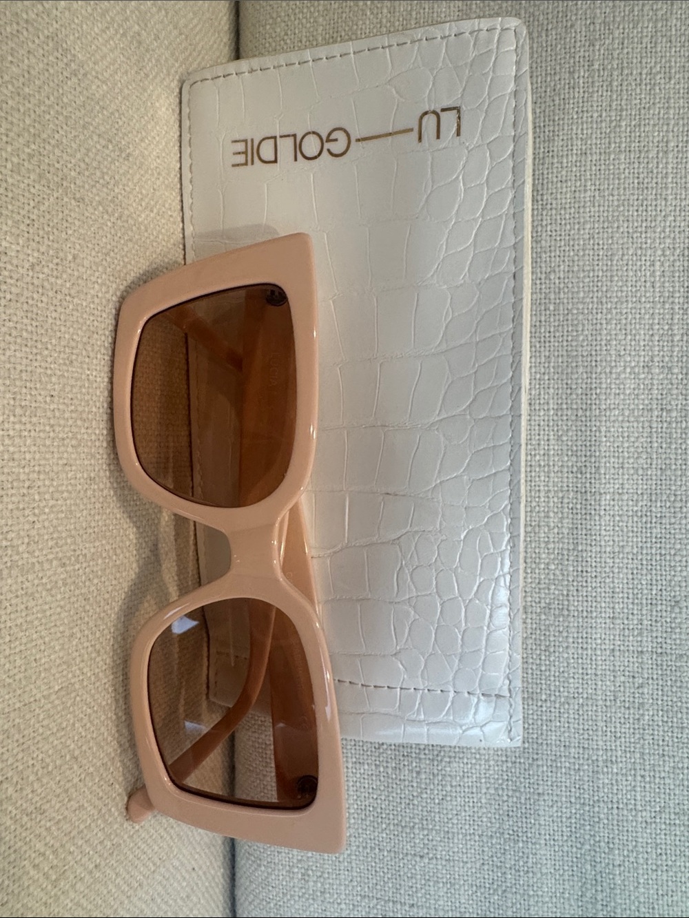 Lu Goldie Women's Blush Square Sunglasses